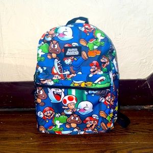 Nintendo Super Mario 16" Print Backpack School Book Bag
